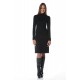 Black turtleneck dress tall woman clothing