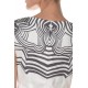 White dress in zebra print