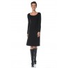 Black round neckline dress