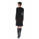 Black round neckline dress