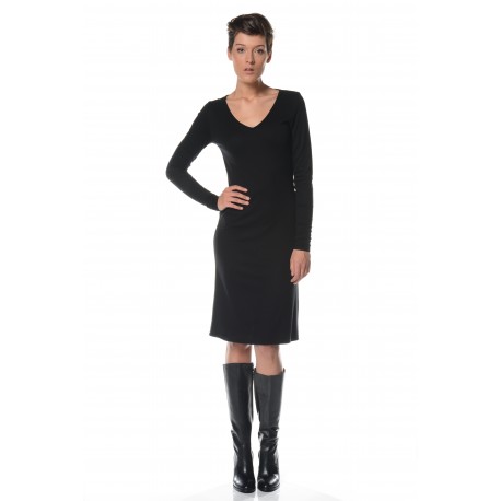 Black V neckline dress