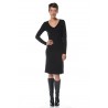 Robe noire col V