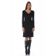 Robe noire col V