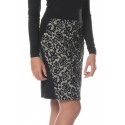 Black Skirt with Lace Detail