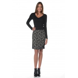 Black Skirt with Lace Detail 