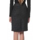 Dark Grey Skirt with Black Print