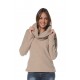 Pull beige col amovible