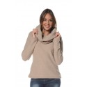 Pull beige col amovible