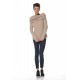 Pull beige col amovible