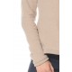 Pull beige col amovible