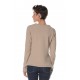 Pull beige col amovible