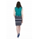 Green emerald dress in navy style
