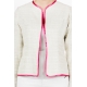 Beige jacket with pink binding