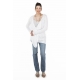 Long gilet blanc ouvert