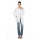 Long gilet blanc ouvert