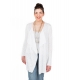 Long gilet blanc ouvert