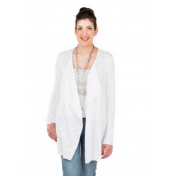 Gilet blanc long ouvert