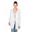 Gilet blanc long ouvert