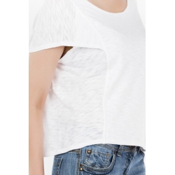 T-shirt blanc emmanchure "cape" 