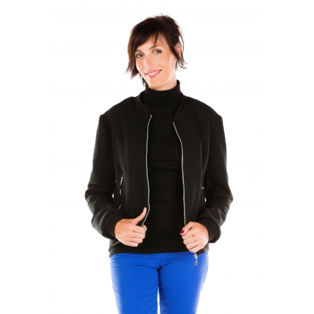 Black Bomber Jacket tall woman clothing