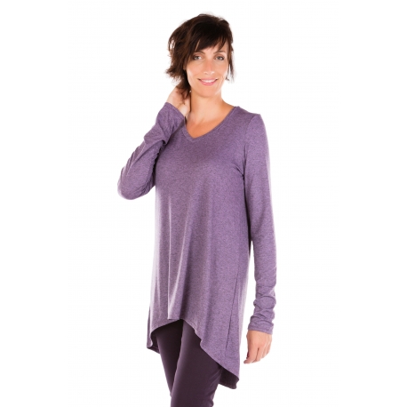 Heather Purple tunic with long sleeves