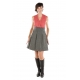 Pleated skirt with stripes in texture 