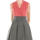 Pleated skirt with stripes in texture 