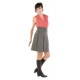 Pleated skirt with stripes in texture 