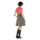 Pleated skirt with stripes in texture 