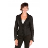 Veste de tailleur anthracite à motifs texturés noirs