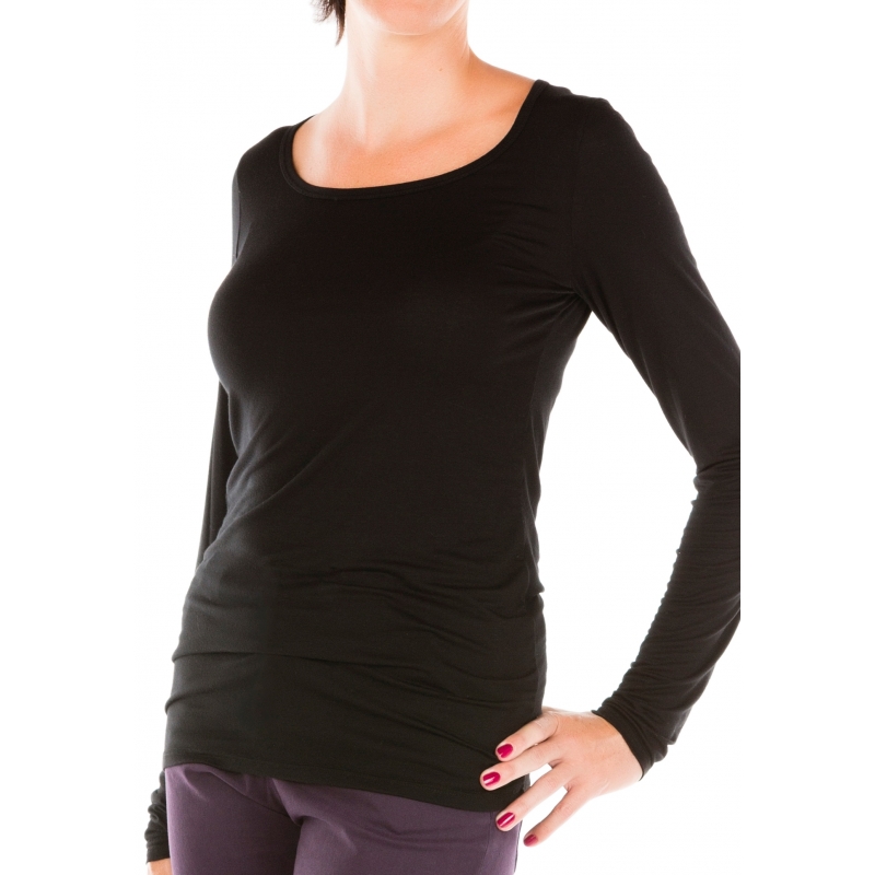 Long sleeve black tshirt tall woman clothing