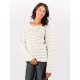 Navy Style Sweat in white and golden stripes 