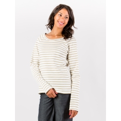 Navy Style Sweat in white and golden stripes