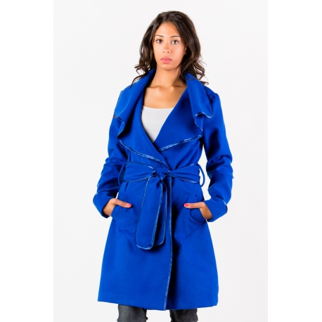 manteau bleu femme