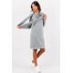 Robe pull gris perle col amovible