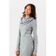 Robe pull gris perle col amovible