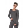 Long sleeve grey t-shirt tall woman sleepwear