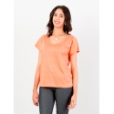Coral t-shirt in linen jersey
