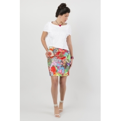 Straight skirt multicolored