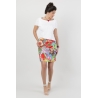 Jupe droite multicolore