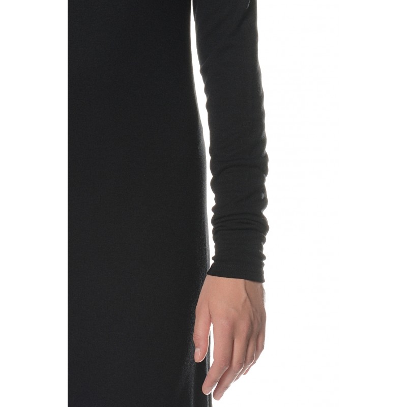 Robe noire encolure V vêtement femme grande taille