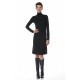 Black turtleneck dress tall woman clothing